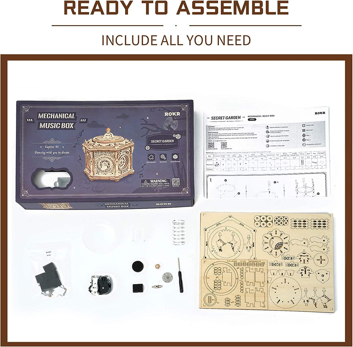 Wooden Puzzle Box For Adults - Secret Garden